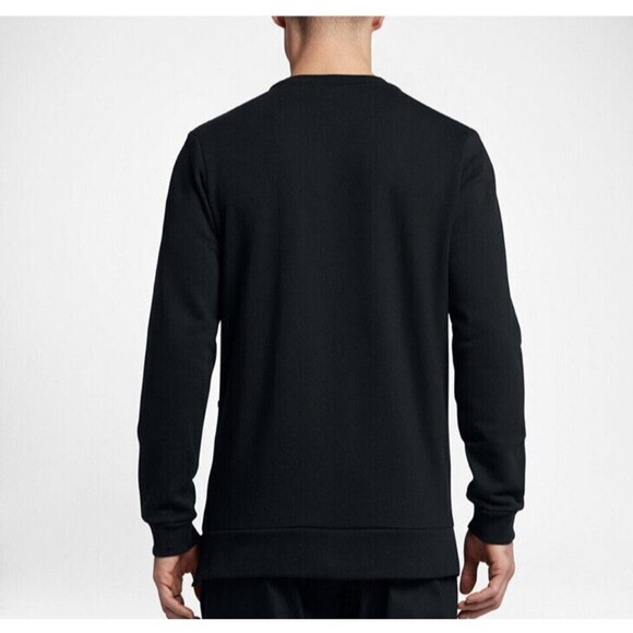 Nike FC crew sweater men size Large black pockets long sleeve cotton soft Logo - Picture 3 of 13